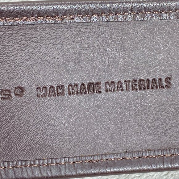 Vintage Chico's Wide Belt Womens Small Brown Green Blue Abstract Print Casual - Picture 5 of 9